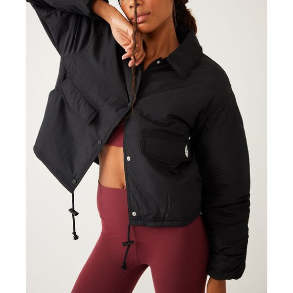 🎉LAST CHANCE🎉 FP MOVEMENT Off The Bleachers Coaches Jacket / Black - Picture 6 of 11